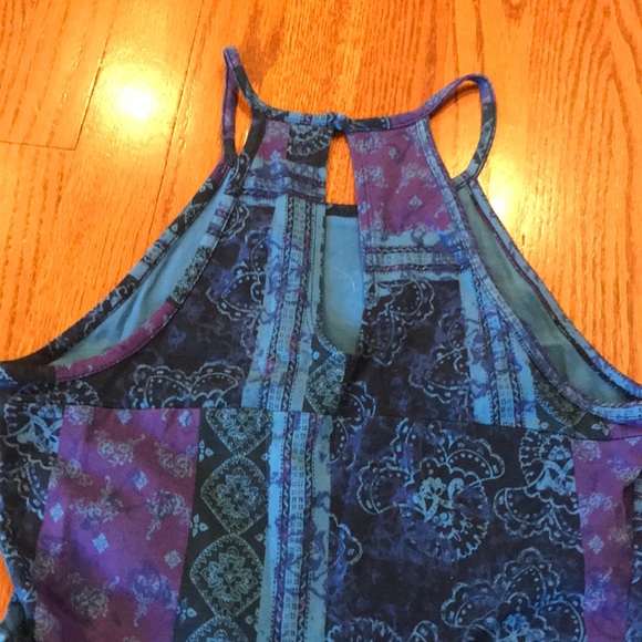 Blue high neck dress - Picture 4 of 4